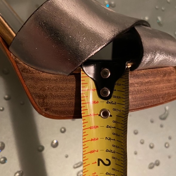 FENDI Leather Platform Ankle Wrap Stilettos Sz 37 - Picture 9 of 13